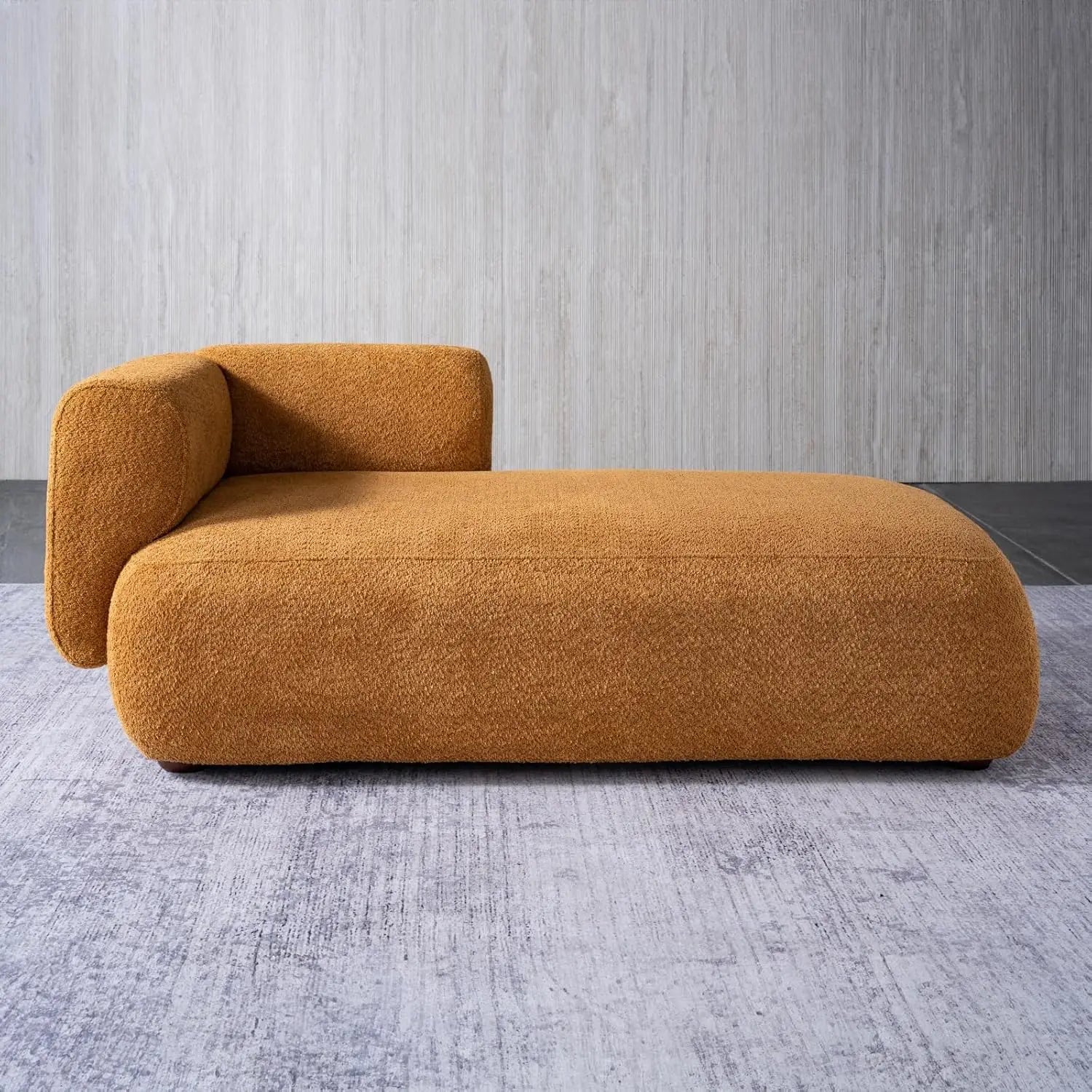 Boucle Fabric Chaise Lounge Sofa